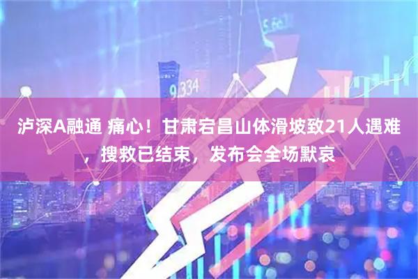泸深A融通 痛心！甘肃宕昌山体滑坡致21人遇难，搜救已结束，发布会全场默哀